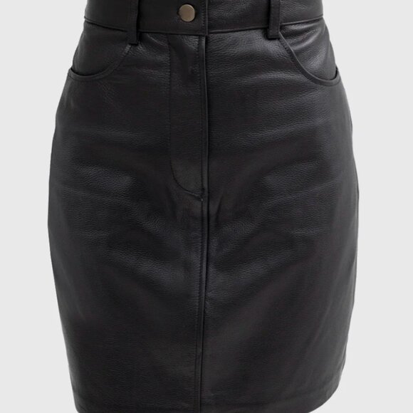 Whet Blu Maddie Leather Pencil Skirt